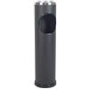 FercasaShop® Posacenere da Terra in Acciaio Inox, Modello Tondo, 15 cm Diametro, 56 cm Altezza, per Esterno e Interno Disponible in 2 colori (Nero)
