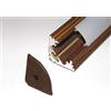 Marc LED Ltd 5 X alluminio Corner LED Strip Light Profile, Legno Wenge, Set With Opal Cover (Material: PMMA) and two end caps; 1000 mm; legno wenge imitazione LED in alluminio Profilo con copertura opale (Diffusore) e due estremità, per strisce LED, …