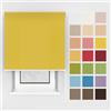 Estika Tenda a rullo con foratura - 85 x 150 cm - Limone - montaggio a soffitto o parete, per interni, per finestre e portefinestre, tessuto semi-trasparente, disponibile in 25 colori