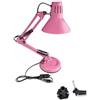 maolo Lampada da Scrivania Girevole e Snodabile E27 Struttura Metallica Resistente Braccio Estensibile 72cm Illuminazione Ufficio Casa 230V Cavo 1.5m Morsetto e Base Elegante Design (Fucsia)