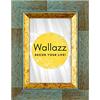 Wallazz Cornice Portafoto in Legno Pregiato - Made in Italy - Vetro Sintetico Infrangibile Crilex - Disponibile in Diverse Varianti - Design Italiano e Qualità Artigianale, 20x20cm Blu