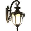 Mengjay Lampada da parete esterni impermeabile Villa paesaggio della decorazione della lampada del giardino Lanterna Retrò E27 Applique da parete all'aperto europea per esterni in alluminio vetro (B)