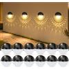 Aigostar Luce Solare LED Esterno,IP44 Impermeabile Lampade da Parete Auto On/Off Lampade Solari da Giardino 2700K Luce Calda,Luci Solari Esterno per Giardino,Patio,Recinzione,Cortile,Parete,12 Pezzi