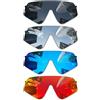 Combine8 Lenti di ricambio per occhiali da sole Oakley Sutro Lite Sweep OO9465, 4 pezzi, nero + argento titanio + blu ghiaccio + rosso fuoco