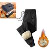 DYJAGYO Pantaloni impermeabili foderati in pile da uomo e da donna,pantaloni termici invernali in lana d'agnello pantaloni casual pantaloni impermeabili antivento in cotone caldo (Black-b,Medium)