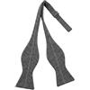 King & Priory Papillon da annodare in peltro grigio a spina di pesce, tweed