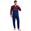Il Granchio Pigiama Uomo Lungo in Caldo Cotone GP2084 (IT, Testo, XL, Regular, Regular, Standard, Blu)