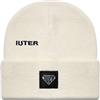 Iuter Cuffia Berretto Logo Fold Beanie White