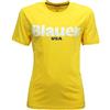 Blauer 20SBLUH02170-223 Logo T-Shirt Girocollo 100% Cotone Regular Fit Yellow - Giallo (M, Yellow - Giallo)