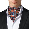 Remo Sartori - Ascot Doppia Pala in Seta Fantasia Micro Pied de Poule, Made in Italy, Uomo (Bordeaux)