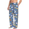 Novastar Pantaloni da pigiama da uomo con tasche, motivo uova di gallina, morbidi, comodi pantaloni da salotto da uomo, Nero, XL