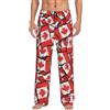WYCZHY Pantaloni del pigiama da uomo con bandiera canadese Pantaloni del pigiama per gli uomini Lounge Sleep Bottom Pj Pant morbido con tasche, Nero , M