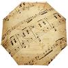 HMZXZ RXYY Ombrello vintage con note musicali, pieghevole, apertura automatica, per donne, uomini, ragazzi, ragazze, antivento, compatto, da viaggio, leggero