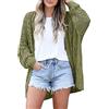 Generic Cardigan lungo da donna lungo in viscosa - Cappotto a maglia da donna primavera estate cardigan leggero bianco cardigan a maniche lunghe in jersey maglione da spiaggia giacca estiva tunica, verde, XL