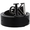 Calvin Klein Mono Hardware Belt W90 Black/Bitter Brown - accorciabile