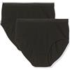 Cotonella A 8126 0001 K2 Slip da Donna, Nero, 46 (Taglia Produttore:IV) (Pacco da 2)