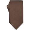 Remo Sartori - Cravatta Lunga Extra Lunga XL in Seta Unito Spigato, Lunghezza da 155 cm a 175 cm, Made In Italy, Uomo (marrone, Lunghezza 165 cm)