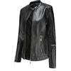 Hiser Giacca Corta da Donna in Pelle PU Giacca Tasche con Cerniera Vintage Cappotti Manica Lunga l'autunno e l'inverno Bike Motocicletta Giacchetto Jacket (Nero,3XL)