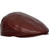 A1 FASHION GOODS Louis - Berretto piatto in vera pelle, da uomo, stile casual, Borgogna, S