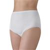 Felis Confezione da 6 Culotte Donna Classica a Vita Alta Cotone Costina con Pizzo, Mutande Donna Bianche, Traspiranti e comode, Persone anziane, sgambate, Taglie Forti