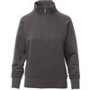 PAYPER Miami+ Lady Felpa da Donna a Manica Lunga Mezza Zip con Collo Alto, Colore: Antracite, Taglia: L