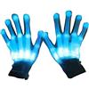 AZHU Guanti di Halloween, Guanti LED Guanti illuminati Guanti scheletrici LED Guanti luminosi multicolori Guanti LDE lampeggianti Luci per le dita Luci per le dita per la festa (Blu)