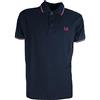 BE BOARD Maglia Polo Uomo a Manica Corta in Cotone Piquet, Taglie Calibrate Fino a 9XL, Eleganza e Comfort in Vari Colori,Blu,L