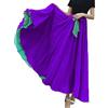 YAOTT Donna Gonna Lunga in Chiffon a Doppia Faccia Gonna Danza del Ventre Danza Orientale Grande Swing Maxi Gonna Svasata Flamenco Tango Spettacolo Costume Gonne da Ballo Moderno con Cravatta in Vita D S
