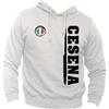 Generico Felpa Uomo Tifosi Ultras Cesena Vari Colori Taglie dalla XS alla XXL - Felpa con Cappuccio Senza Tasca Centrale (XL, Bianco)