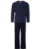 Henry Terre Pigiama da uomo con bottoni, con bottoni, in cotone, blu navy, XXL