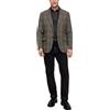 RAJEGAR Giacca sportiva da uomo in tweed scozzese con due bottoni, giacca casual slim vintage a spina di pesce britannica in misto lana cappotto, Grigio, M