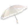 Ombrelli Domizio dal 1989 Ombrello Sposa Bianco con volant da Cerimonia Matrimonio Eventi - Ombrello Lungo Classico