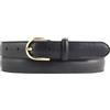 BELTINGER Cintura da donna in pelle bovina pieno fiore 2,5 cm | Cintura stretta da donna 25 mm | Cintura in pelle bombata con fibbia dorata | Bianco 85 cm