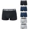 Gymnasium Pack 6 Paia Slip Boxer Uomo Assortito Art.U01/2 (6 Paia Boxer Art.U01-5 / L)