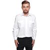 Mirabella Health & Beauty - Camicia da pilota a maniche lunghe da uomo bianco 43