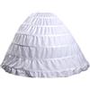 VIVICOLOR 6 Hoop Sottogonna A-Line Vittoriano Vintage Sottogonna Sottogonna Matrimonio Sposa Lunga Crinolina