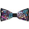 JiuPopular Papillon pre-annodato da uomo, papillon messicano Dia De Muertos, papillon regolabile per feste, Come mostrato, Taglia unica