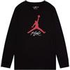 Jordan T-Shirt Manica Lunga da Ragazzo in Cotone Art. 95C892 (8-10 Anni (128-132 cm), Nero)
