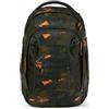 satch match Zaino da scuola dalla 5ª classe, ergonomico, espandibile fino a 35 L, stabile, tasca frontale extra Jurassic Jungle - Verde