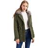 Peuignao Cappotto Lungo Donna Parka Donna con Pelliccia Inverno Oversize Giacca Lunga Donna Invernale Giacche Invernali Hooded Cappotti Lunghi Donna Taglie Forti Giubbino Parka Lunghi Giubbotto Donna Verde L