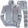 RUMAOZIA Tuta da jogging da uomo, 2 pezzi, comoda e morbida, set per autunno e inverno, hip hop, per il tempo libero, con cappuccio e pantaloni, tuta sportiva regular fit, Z02 grigio, 5XL