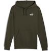PUMA Felpa con Cappuccio Essentials con Logo Piccolo N. 1 Bicolore da Uomo L, Dark Olive Green