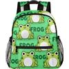 Mexpekil Zaino per bambini a forma di rana, per bambini e bambine, mini zainetti per la scuola materna e da viaggio, Multicolore, 10x4x12 inch