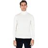 Ciabalù Dolcevita Uomo in Lana Merinos Made in Italy Maglione Collo Alto Extrafine (L, Panna)