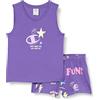 Champion Legacy Fun Club - All-over - Tank Top & Shorts Completo, Viola Scuro, 9-10 anni Bambine e ragazze SS23