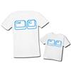 Gattablu Pacchetto t-Shirt Magliette Uomo e Neonato Bimbo o Bimba, Coppia Padre e Figlio Ctrl C e Ctrl V Copia incolla, Festa del papà!