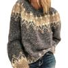 duaicnvow Maglione Invernale Donna Lana Elegante Maglione Merino Girocollo Chic Classica Maglioni Lavorato a Maglia Leggero Aderente Basic Top Elegante Intimo Traspirante Sottogiacca Elasticizzato Primavera
