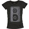 MAKAYA Maglietta Musica Rock - Tape - T-Shirt Sonic Youth Donna Nera M