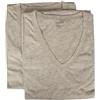 RAGNO Confezione 2 t-Shirt Uomo Maglietta Intima Manica Corta Camiciola Scollo V Cotone Bipack Articolo 601418, 318B Argento Bipack, 3XL