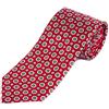 SansPlomb Cravatta in seta di prima qualità, stampata con disegno classico - 100% Made in Italy (rosso)